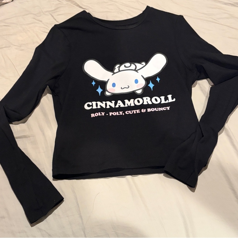 Cinnamoroll Black Long Sleeve girls Top